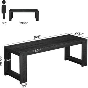 Rectangular Double-Person Office <b>Desk</b> for Study and <b>Computer</b> Use Perfect Conference Table - Product Image 5