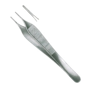 Pince à pansement Adson en acier inoxydable, instrument chirurgical pour salle d'opération, certifiée CE Classe I, outil manuel - Product Image 2