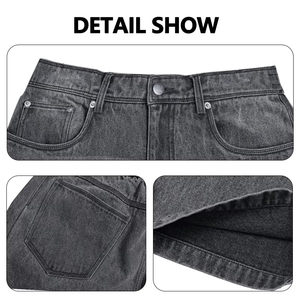 Jeans de Mezclilla para Hombre, Diseño Nuevo, Corte Holgado y Recto, Color Negro Lavado, Cintura Media, Transpirables, de Algodón, Spandex y Poliéster - Product Image 5