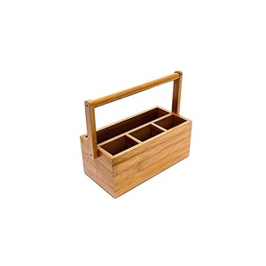 Wooden Sustainable Durable Multifunction <b>Caddy</b> Organizer for Home <b>Kitchen</b> Coffee Station Bathroom Counter Dining Table Storage - Product Image 3