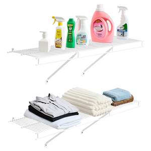 Kit de Estantes de Alambre de Acero al Carbono de Alta Resistencia, Juego de 4 Pies, Estantes Flotantes Montados en la Pared para Armario, Sala de Estar, Revestimiento por Inmersión, Diseño Elegante - Product Image 1