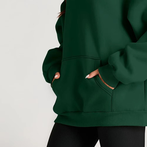 Meilleure Vente Hiver – Sweat à Capuche Oversize Femme avec Logo Avant en Polaire Écologique Polyester/Coton pour un Style Décontracté - Product Image 5