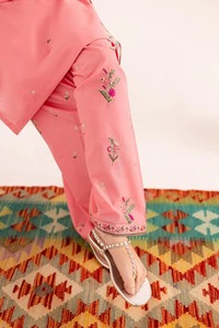 Salwar Kameez en coton brodé rose pour femmes, vêtements ethniques traditionnels amples, style Inde Pakistan, toutes saisons, fête, mariage - Product Image 5