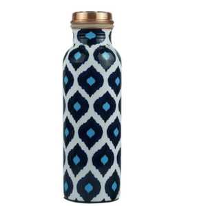 <b>Copper</b> Water Bottle for Hotels Restaurants Custom Size Polished Handmade Antique Design Lid Dishwasher Safe <b>Screw</b>-On Cap - Product Image 4