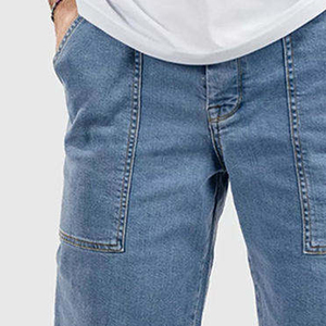 Shorts en jean premium pour hommes, en coton, coupe décontractée, bas de gamme d'été, vente en gros, fabricant, fournisseur, directement de l'usine, luxe bleu pour hommes - Product Image 3