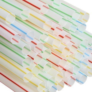 Pailles à boire jetables biodégradables en PET/PLA multicolores - Écologiques, sans BPA, anti-fuite, résistantes au congélateur, colorées - Product Image 1