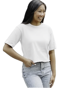 Colección de Verano, Camiseta Corta Blanca Unisex, Cuello Redondo, Corte Holgado, 100% Algodón Jersey, Informal, con Logotipo, Cómoda - Product Image 5