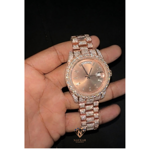 Reloj de Diamantes Moissanite de Alta Gama, Accesorio de Moda Urbana de Lujo para Hombre, Disponible para la Venta - Product Image 1