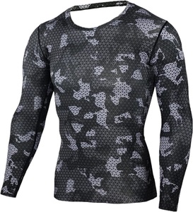 Camiseta de Compresión Sublimada Personalizada - Camiseta de Manga Larga para Entrenamiento de BJJ para Hombre - Product Image 1