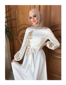 Abaya Embroidered Muslim Long Dress <b>Women</b> Pearls Kaftan Abayas <b>Robe</b> Femme Dubai Hijab Islamic Clothing Abaya 2023 - Product Image 4