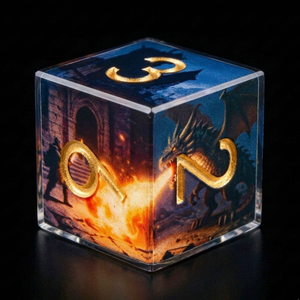 Jeu de dés de guerre DND, 7 dés en résine, Dragon et Donjons, jeu de rôle, bords tranchants, faits à la main, jeu de société, fête, vacances - Product Image 2