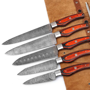 Juego de Cuchillos de Chef Multifuncionales Hechos a Mano con Mango de Madera Azul Ecológico de Alta Calidad, 3 Piezas de Acero Inoxidable, Venta al Por Mayor - Product Image 2