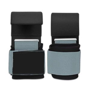 Wide Wrist Support Neoprene Padded Weightlifting Hooks Steel <b>Plate</b> Grip Straps Strength Training Deadlift Hooks - Product Image 1