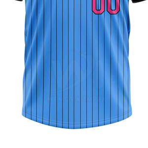 เสื้อเบสบอลแบบใหม่ พิมพ์ชื่อได้ตามต้องการ ผ้าโพลีเอสเตอร์ 100% ราคาดีที่สุด เสื้อเบสบอลแบบกระดุมสองเม็ด - Product Image 5