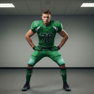 Best Quality Men Plus Size Solid Blue Color American Football Uniform Anti UV Quick Dry Fully Customized American Football Shirt - Product Image 3