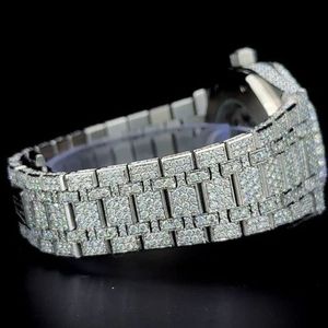 Splendide coffret cadeau de bijoux, montre de luxe avec diamants, boîtier de 28 mm, cristal saphir, mouvement analogique à quartz ETA, bracelet en acier inoxydable avec moissanite - Product Image 2