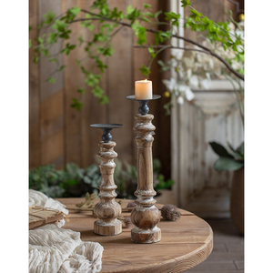 Wooden and Metal <b>Candle</b> Holders & <b>Candle</b> Stand Rustic Handmade Christmas Home Decor <b>Gift</b> for Mom - Product Image 2