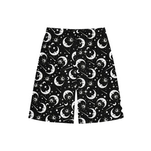 Pantalones cortos informales para hombre con estampado de estrellas y luna personalizados, pantalones cortos de playa con cordón y estampado completo, ropa de calle ligera para verano - Product Image 2
