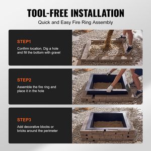 เตาไฟเหล็กกล้าคาร์บอนแบบสี่เหลี่ยมขนาด 10 นิ้ว สำหรับงานหนัก ความสูง 10 นิ้ว ขนาดภายนอก 42x42 ซม. / ขนาดภายใน 36x36 ซม. พร้อมแผ่นเหล็กกล้าคาร์บอนขนาด 10 นิ้ว สำหรับประกอบเอง - Product Image 5