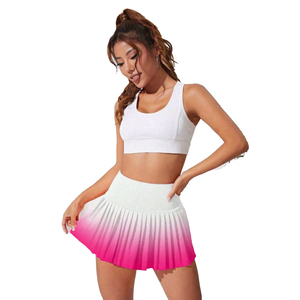 Women High <b>Waist</b> Pleated Tennis <b>Skirt</b> with Inner Shorts Breathable Athletic Golf Skort Quick Dry Sports Activewear - Product Image 5