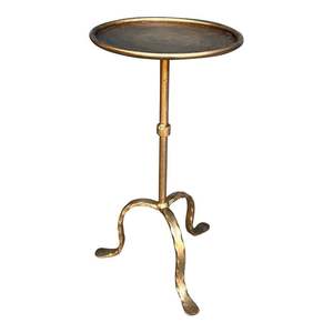 Table d'appoint en métal fantaisie avec une forme unique et une construction robuste, idéale pour les intérieurs contemporains et industriels - Product Image 2