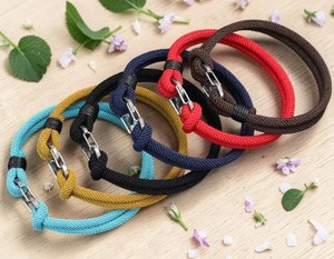 Handmade Adjustable <b>Rope</b> <b>Bracelet</b> for Children's Cute Style Leather and Cotton Material - Product Image 2