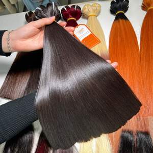 Prêt à Expédier 100% Cuticule Vierge Brute Alignée Os Court Droit Extensions de Cheveux Humains Machine Double Trame Prix de Gros - Product Image 1