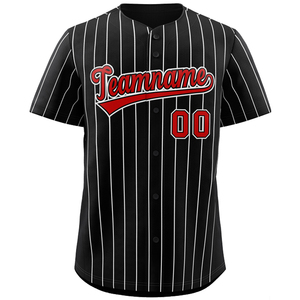 Camiseta de Softbol Personalizada para Hombre, Negra con Rayas, Manga Corta, Absorbe la Humedad, Impresión Sublimada, Nombre del Equipo Personalizado, Logotipo Frontal, Corte Regular - Product Image 3