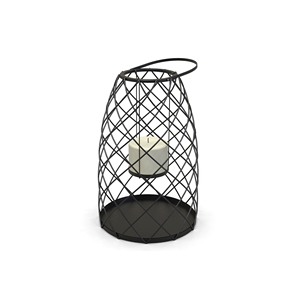 Iron Wire Candle <b>Lantern</b> with Handle Heat Resistant Metal <b>Hurricane</b> Holder for Home Decoration Indoor Outdoor Use - Product Image 2