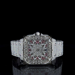 AMBER JEWELS นาฬิกาควอตซ์ทรงสี่เหลี่ยมสีเหลือง/ทองคำขาวสุดหรูสำหรับทุกเพศ สายขนาด 20 มม. ตัวล็อคแบบพับได้ เข็มเรืองแสง สไตล์วินเทจ Citizen - Product Image 1