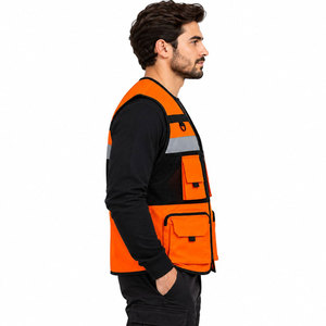 Chaleco de Alta Visibilidad, Ropa de Trabajo, Chaqueta Reflectante con Logotipo Personalizado, Chaleco de Seguridad de Alta Visibilidad para Hombre y Mujer, Transpirable con Bolsillos - Product Image 3