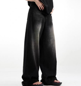 Pantalones Vaqueros Personalizados para Hombre, Corte Holgado, Estilo Vintage, Lavado Ácido, Jeans Baggy para Hombre 2026 - Product Image 5