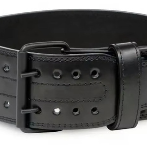 Ceinture de musculation double anse pour adulte en cuir synthétique, soutien dorsal pour l'haltérophilie et le fitness - Product Image 6