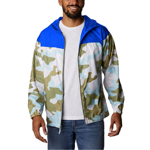 Men's Camouflage Hooded Windbreaker <b>Jacket</b> <b>Lightweight</b> Polyester Zipper Casual <b>Summer</b> Outdoor Wear - Product Image 5