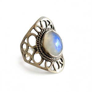 Designer <b>Moonstone</b> <b>Ring</b> 6.2 Grams Elegant Jewelry Piece - Product Image 2