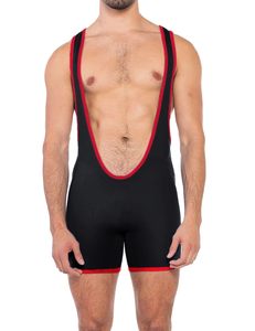 <b>Top</b> Selling Printed Heat Transfer Logo Design Men's Wrestling Singlets with Customized Colors & Sizes - Product Image 3
