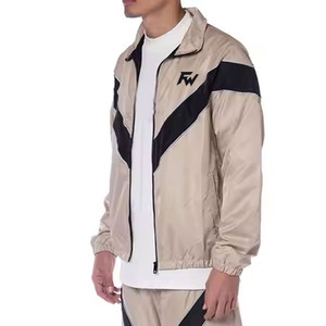 Breathable Lightweight <b>Running</b> Sportswear <b>Men</b> Windbreaker Tracksuit Full Zip Jacket And Matching <b>Pants</b> Set - Product Image 2