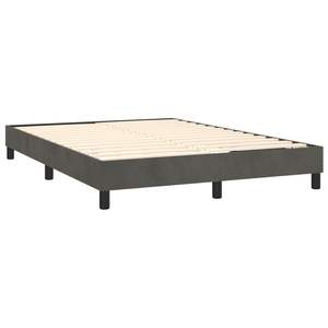 Base de Cama Tapizada en Terciopelo Gris Oscuro 100% Poliéster con Madera Contrachapada y Madera de Ingeniería, Duradera y Elegante - Product Image 4