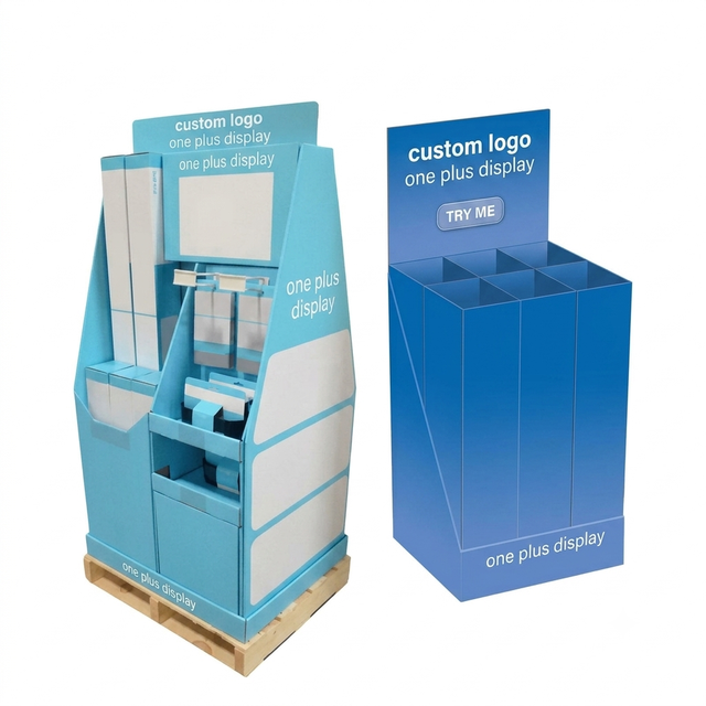 Custom Logo Cardboard Display Stand Retail Floor Display Rack Paper POS Display Stand for Store Product Promotion