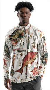Vêtements de pêche personnalisés imprimés par sublimation, t-shirt de pêche à manches courtes pour homme, séchage rapide, entièrement personnalisé par sublimation - Product Image 5