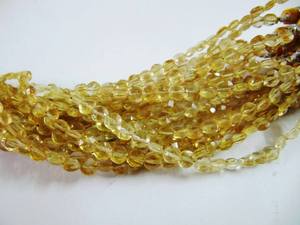 Perles de citrine naturelle facettées en forme de pièce de monnaie, taille précise 4,5 mm, micro-taille, brin de 8 pouces de long - Product Image 2
