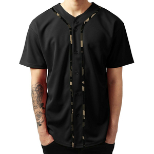 Vente directe d'usine, maillot de baseball respirant à manches courtes pour hommes, personnalisable, 100% polyester, vêtements de sport, maillot de baseball - Product Image 1