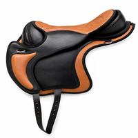 Selle de cheval en cuir de qualité supérieure, confortable, noire et marron, ergonomique, pour l'équitation d'endurance ERHLS-0012