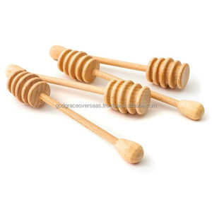 Cuillère à miel en bois naturel de haute qualité, artisanat, vaisselle, avec taille et logo personnalisés - Product Image 3