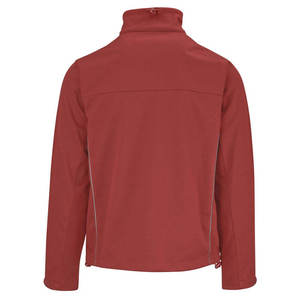 Chaqueta de Forro Polar Roja para Hombre, Cierre Completo, Cuello Alto, Estilo Casual para Otoño, Corte Regular, Tejido de Poliéster, Color Sólido - Product Image 2