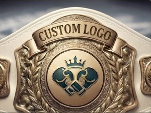 Ceinture de championnat de boxe KLTW INT'L KL-CB-001 en cuir PU de haute qualité, épaisseur 3 cm, unisexe, avec logo personnalisé, couleur or. - Product Image 6