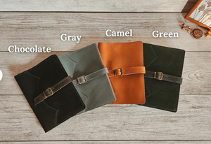 Leather notebook cover <b>A5</b>, personalized leather journal, handmade gift for her or him, green travel journal, cute <b>a5</b> <b>planner</b> cov - Product Image 4