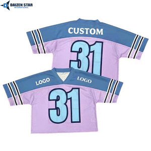Custom Green V-Neck Football Jersey Short Sleeve Number 31 Silk Screen Printed Breathable Mesh Moisture Wicking 100% Polyester - Product Image 6