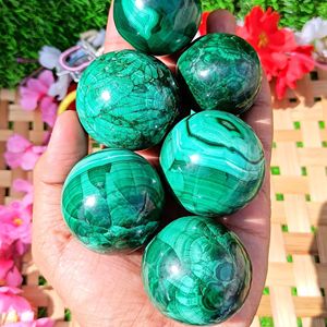 Esfera de Malaquita Natural Rayada, Bola de Cristal Pulida para Feng Shui, Sanación, Reiki, Meditación, Decoración Energética, Chakralume - Product Image 5