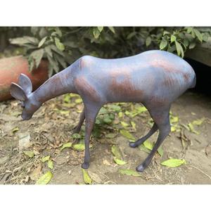 Statue de cerf en fonte, accessoires de jardin, sculpture décorative de renne en bronze, prix d'usine, décoration de Noël - Product Image 4